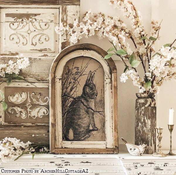 Rabbit Wall Art | Rustic Farmhouse Decor - Image 3