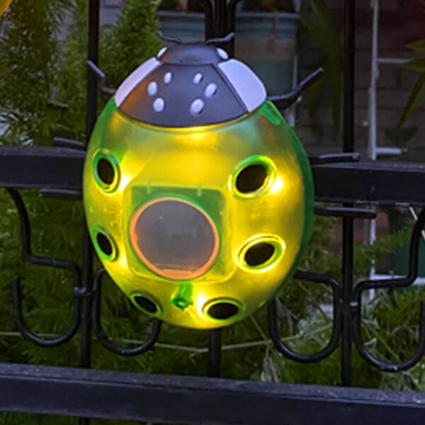 Solar Waterproof Creative Animal Beetle Plastic LED Outdoor Lawn Fence Light - Image 3