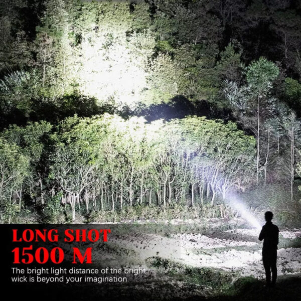 Rechargeable Handheld Spotlight Flashlight 90000 Lumens - Image 3