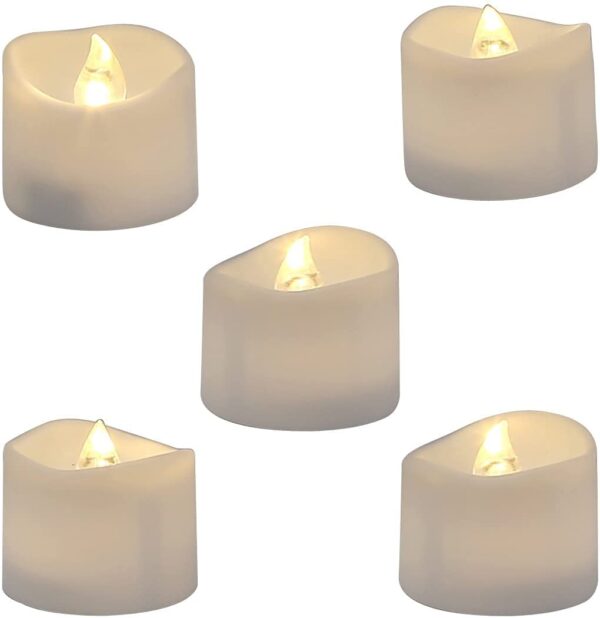 Realistic and Bright Flickering Bulb Battery Operated Flameless LED Tea Light for Seasonal & Festival Celebration