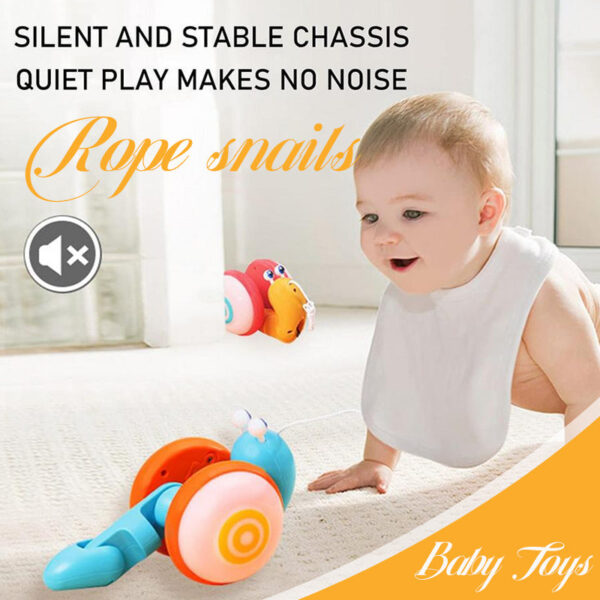 Pull Along Walking Snail Toy For Toddlers With Lighting Music - Image 2