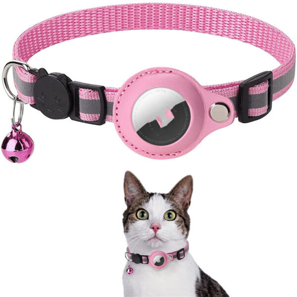 Reflective Collar Waterproof Holder Case For Airtag Air Tag Airtags Protective Cover Cat Dog Kitten Puppy Nylon Collar - Image 5