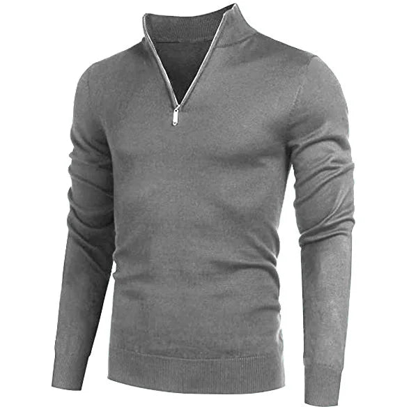 Men’s Cashmere Zipper Basic Sweater – Reinsho
