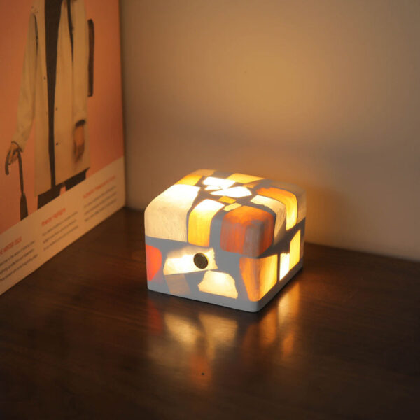 Translucent Plaster Natural Macadam Night Light - Image 2