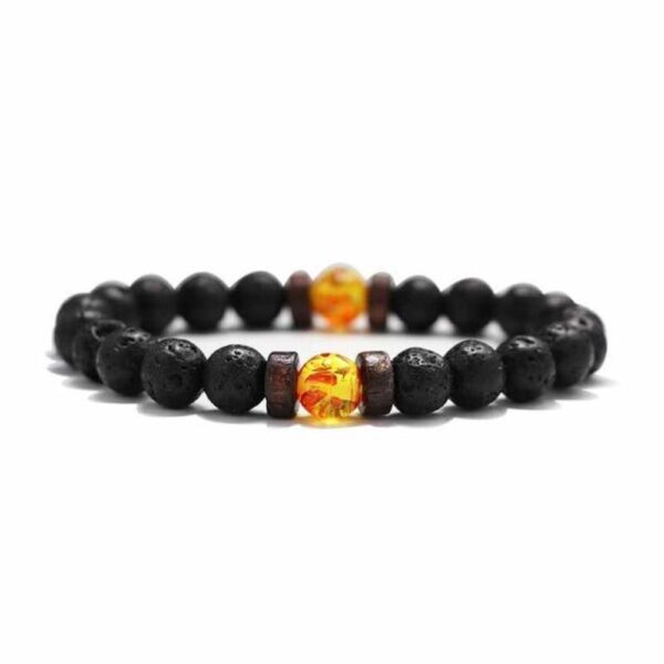 Tibetan Lava Stone Wooden Bead Wrist Chain Buddha Bracelet (13 Designs) - Image 11