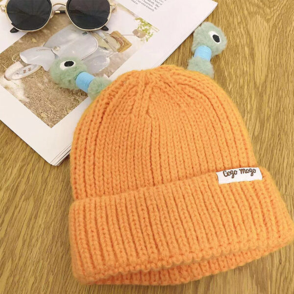 Winter Parent-Child Cute Glowing Little Monster Knit Hat - Image 13