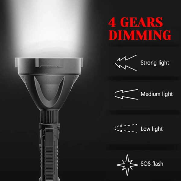 Rechargeable Handheld Spotlight Flashlight 90000 Lumens - Image 5