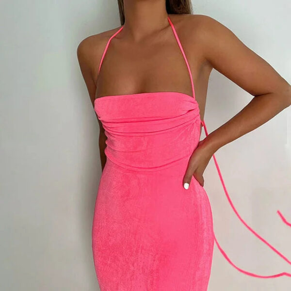 Women's Fashion Backless Maxi Dress - Image 3