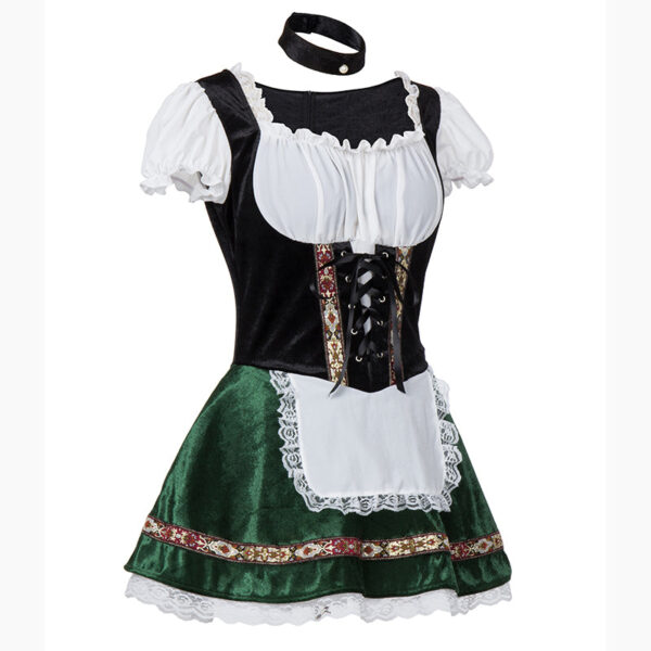 Women's German Dirndl Dress Off Shoulder Oktoberfest Beer Girl Costume - Image 8