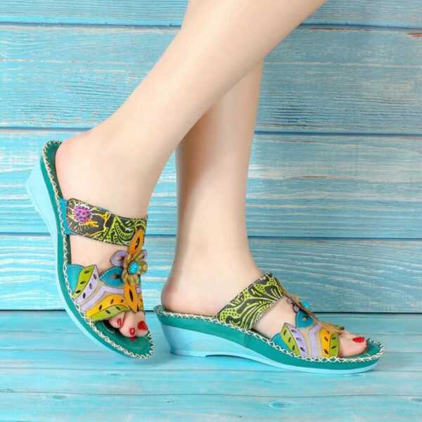 Women's Cute Fashion Flower Bohemian Non-slip Orthopedic Sandals - Image 2