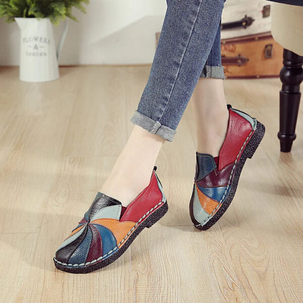 Women's Genuine Leather Handmade Soft Loafers Shoes - Image 5