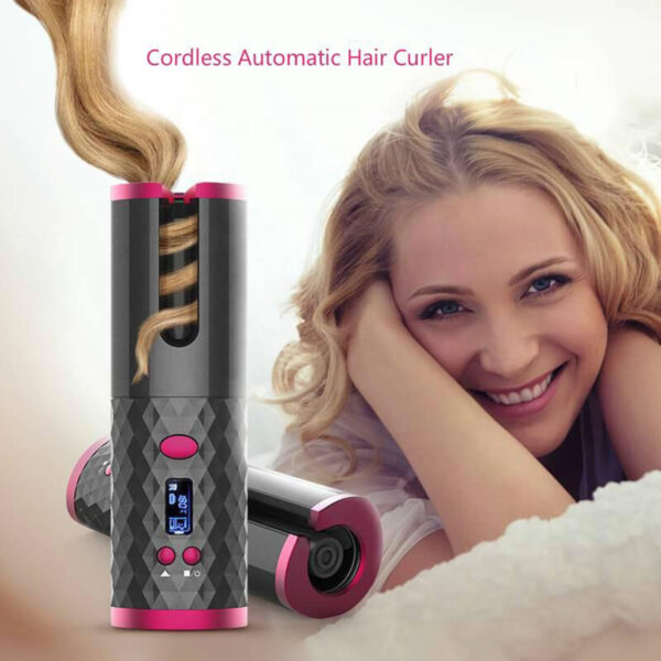 Wireless Automatic Hair Curling Iron Multifunctional Usb Rechargeable Hair Curler Portable Lcd Display Ceramic Curly Hair Tool - Hair Curler - Image 2