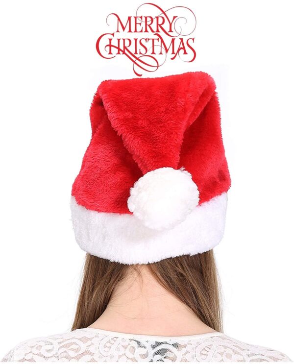 Santa Hat for Adults, Unisex Men Women Christmas Hat - Image 5