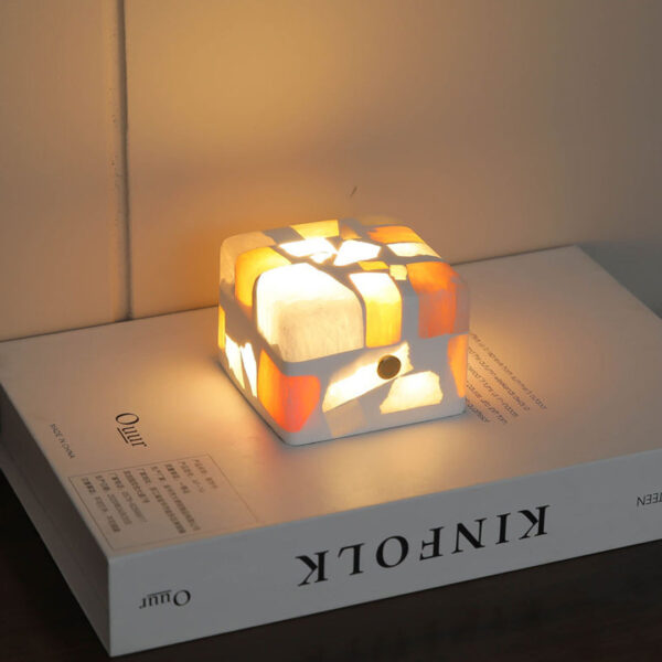 Translucent Plaster Natural Macadam Night Light