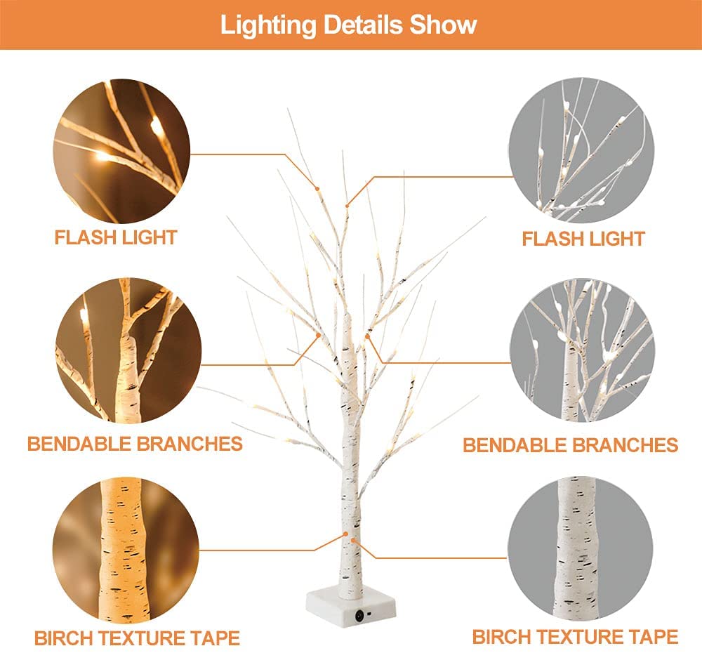White Birch Tree Lighted – Reinsho