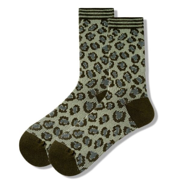 Socks Women's Stockings Spring and Autumn Combed Cotton Leopard Print Socks Girls Retro Style Wild Street Fashion Socks Stockings - Image 5