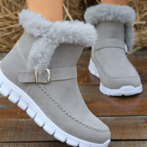 Winter Women Boots Suede Fur Warm Ankle Snow Boots Comfortable Casual Shoes - Image 2