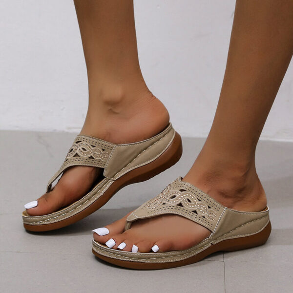 Women's Fashion Wedge Flip-Flops Arch Support Sandals - Image 11