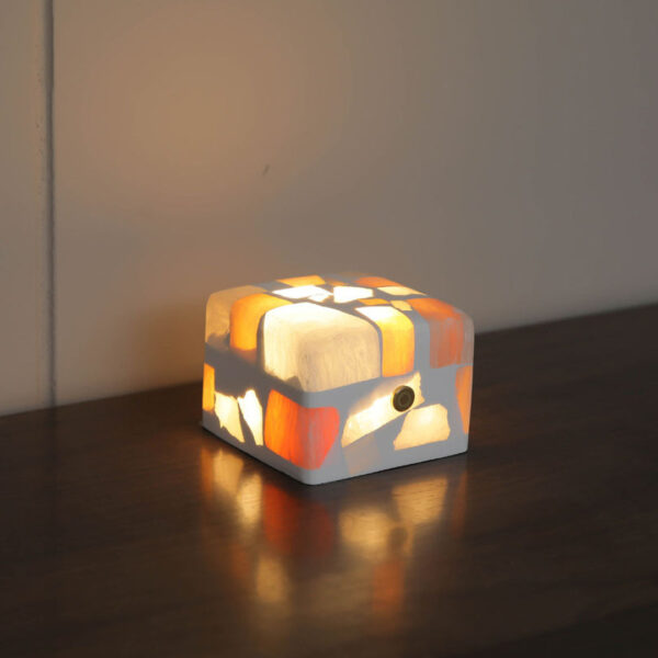 Translucent Plaster Natural Macadam Night Light - Image 3