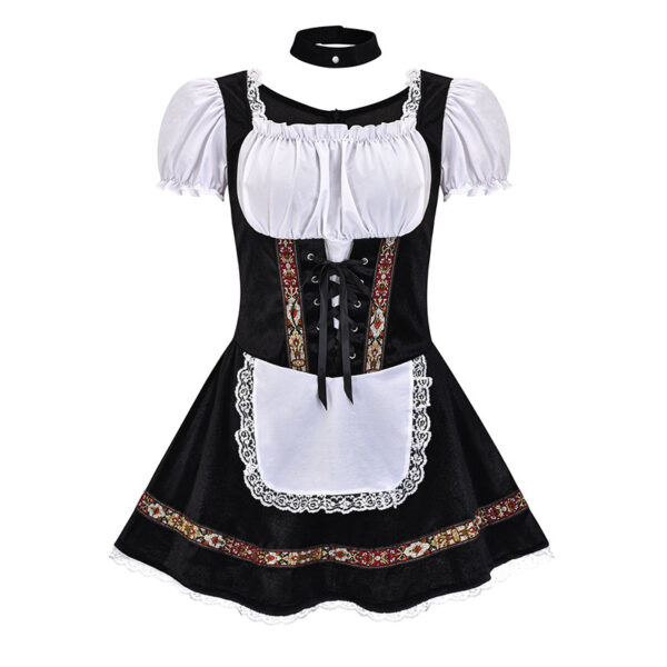 Women's German Dirndl Dress Off Shoulder Oktoberfest Beer Girl Costume - Image 14