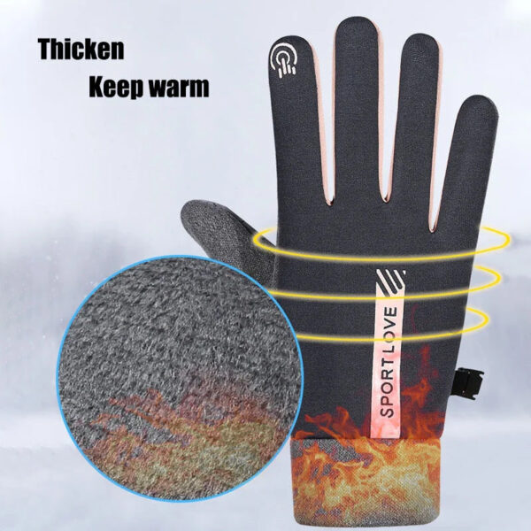 Waterproof Finger Touch Screen Non-Slip Cold Resistant Gloves - Image 3