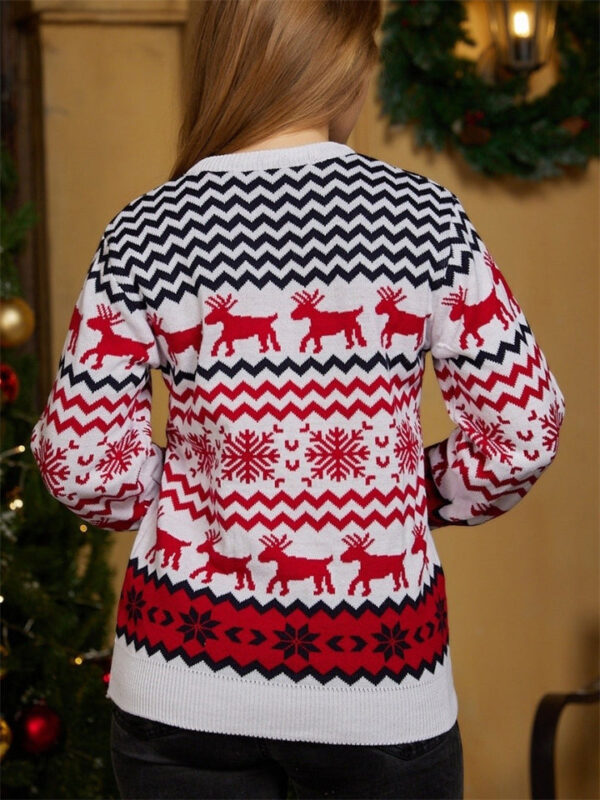 Winter Warm Extra Soft Round Neck Lovely Deer Women Christmas Sweaters - Image 3