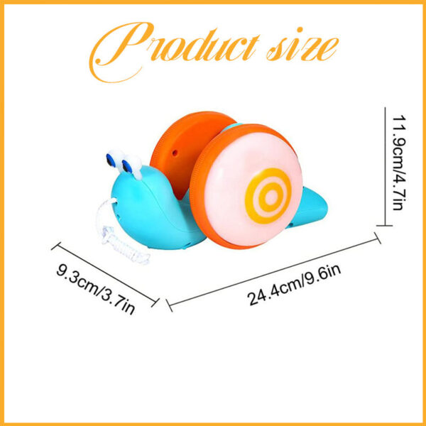 Pull Along Walking Snail Toy For Toddlers With Lighting Music - Image 10