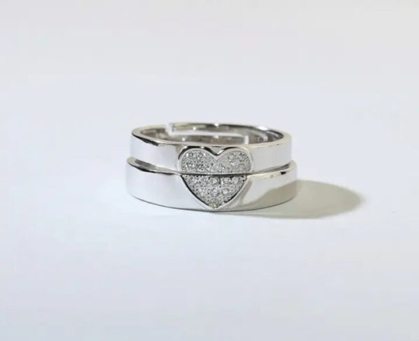 Valentines Days Gift His Crazy/her Weirdo Heart Couple Ring Set - Image 6