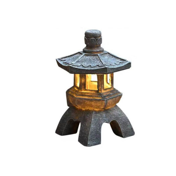 Retro Decorative Solar Tower Resin LED Outdoor Landscape Lighting - Image 4