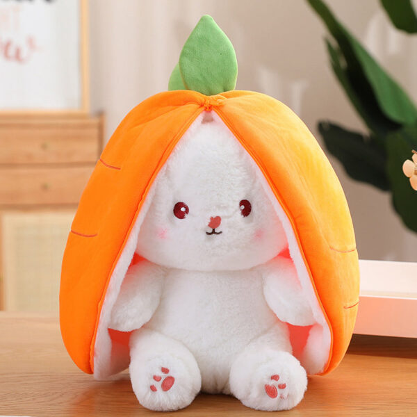 Strawberry Bunny Transformed into Little Rabbit Fruit Doll Plush Toy - Image 15