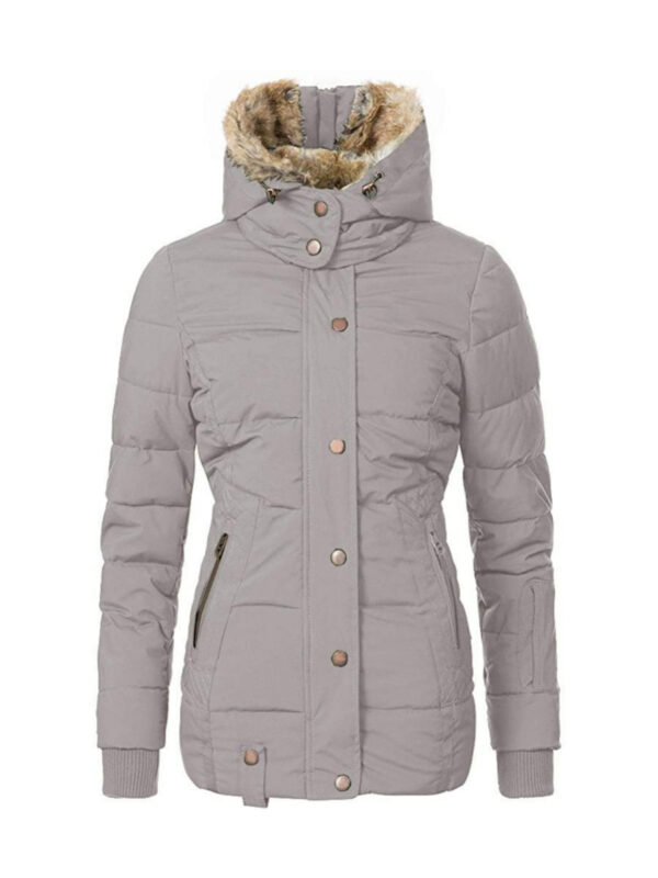 Women's Winter Outdoor Hiking Parka Coat with Faux Fur Lined Outdoor Windproof Coat - Image 7