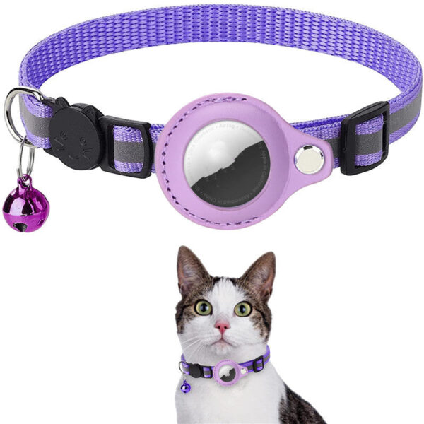 Reflective Collar Waterproof Holder Case For Airtag Air Tag Airtags Protective Cover Cat Dog Kitten Puppy Nylon Collar - Image 6