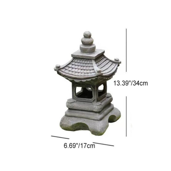 Retro Decorative Solar Tower Resin LED Outdoor Landscape Lighting - Image 14