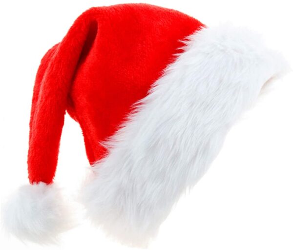 Santa Hat for Adults, Unisex Men Women Christmas Hat