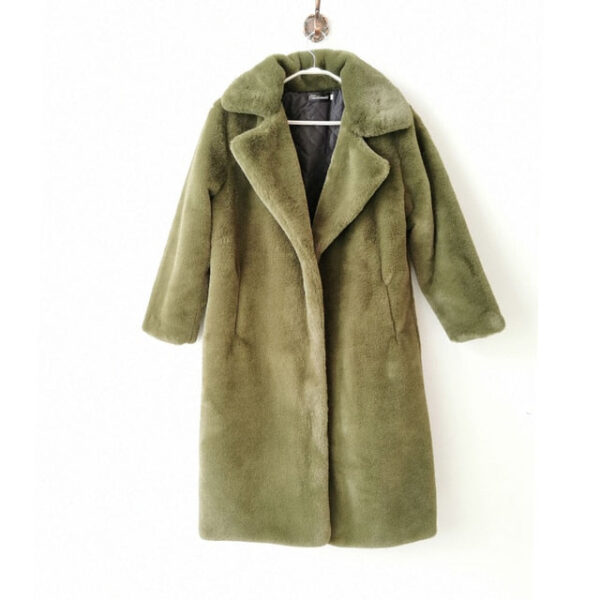 Winter Women  Luxury Long Coat Loose  OverCoat Thick Warm Plus Size Female Plush Coats - Image 9