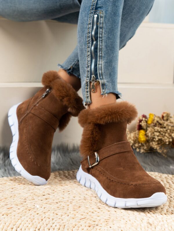 Winter Women Boots Suede Fur Warm Ankle Snow Boots Comfortable Casual Shoes - Image 3