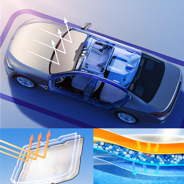 The retractable folding sunshade of the automobile's front windshield - Image 2