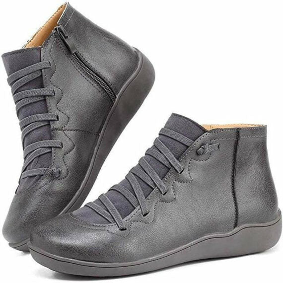 Women Leather Waterproof Orthopedic Vintage Boots – Reinsho