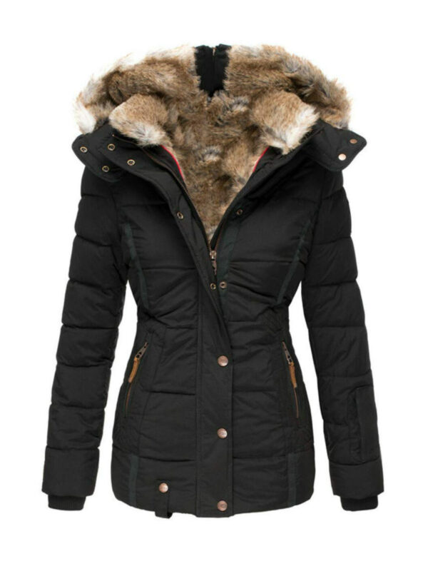 Women's Winter Outdoor Hiking Parka Coat with Faux Fur Lined Outdoor Windproof Coat - Image 8