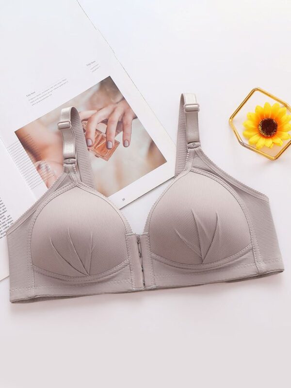 Push Up Soft Front Button No Wire Bra Plus Size - Image 9