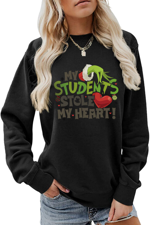 Women's My Students Stole My Heart Christmas Sweatshirt - Image 9