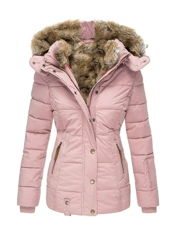 Women's Winter Outdoor Hiking Parka Coat with Faux Fur Lined Outdoor Windproof Coat - Image 14