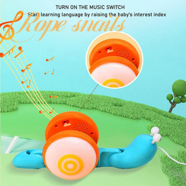 Pull Along Walking Snail Toy For Toddlers With Lighting Music - Image 5