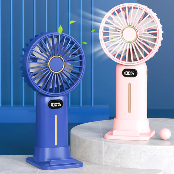 Rechargeable portable silent digital display handheld fan - Image 3