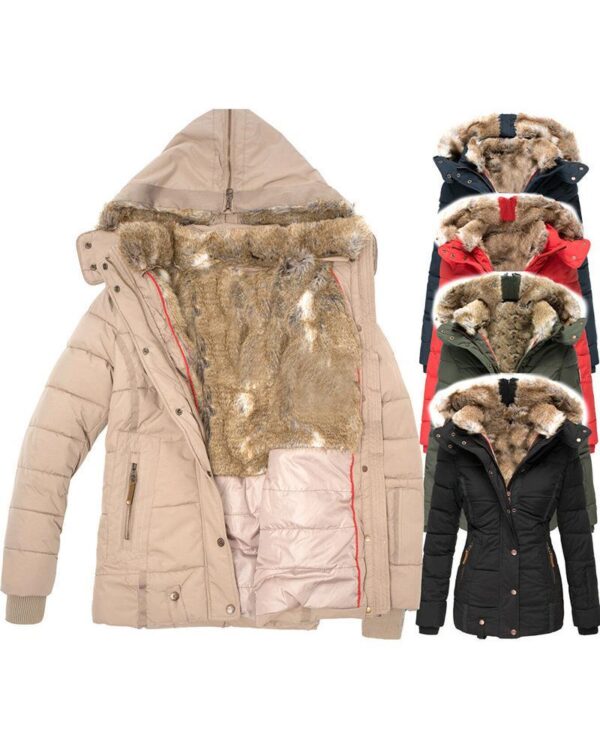 Women's Winter Outdoor Hiking Parka Coat with Faux Fur Lined Outdoor Windproof Coat - Image 12