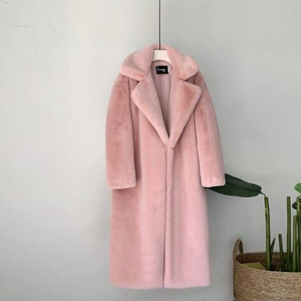 Winter Women  Luxury Long Coat Loose  OverCoat Thick Warm Plus Size Female Plush Coats - Image 11