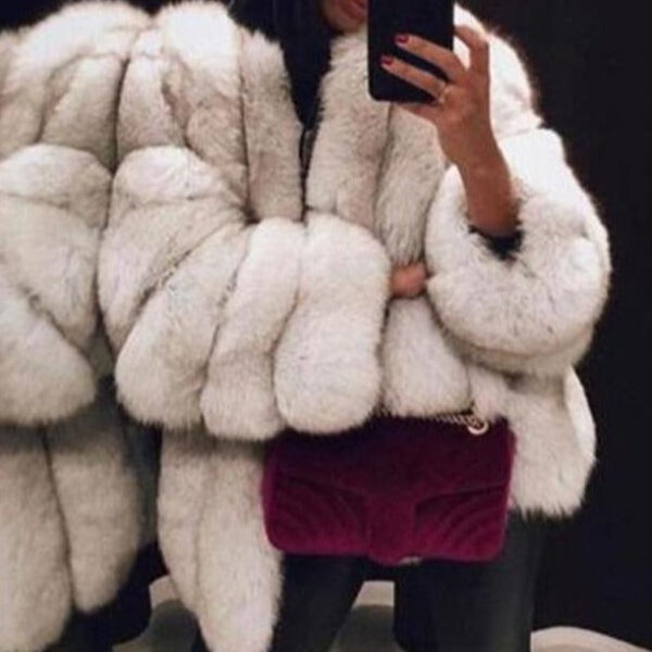 Women faux fur mid-long open front chunky coat | bubble fluffy coat 15 colors