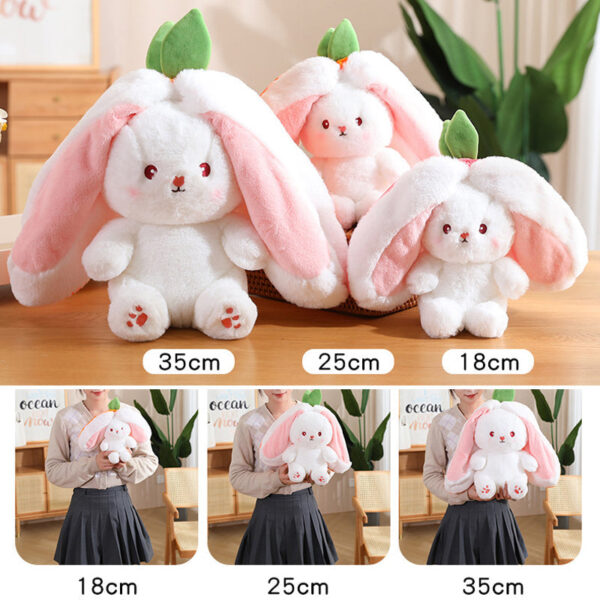 Strawberry Bunny Transformed into Little Rabbit Fruit Doll Plush Toy - Image 11