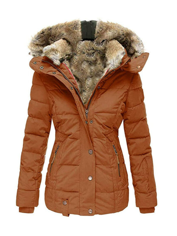 Women's Winter Outdoor Hiking Parka Coat with Faux Fur Lined Outdoor Windproof Coat - Image 15