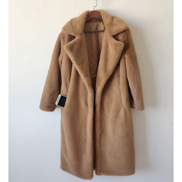 Winter Women  Luxury Long Coat Loose  OverCoat Thick Warm Plus Size Female Plush Coats - Image 14